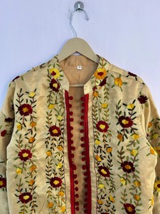 แจ็คเก็ตปักลาย Phulkari แบบดั้งเดิมคุณภาพสูงสำหรับผู้หญิงผ้าคอตตอนระบายอากาศได้ปักลายสวยงาม - Product Image 4