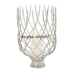 เชิงเทียนลวดโลหะสีเงินสำหรับตกแต่งคริสต์มาสในร่มสำหรับงานเฉลิมฉลองปีใหม่ - Product Image 1