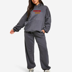 Chándal Ligero de Otoño para Mujer, Tallas Grandes, con Capucha, 100% Algodón, Resistente al Viento, con Logotipo Personalizado Serigrafiado - Product Image 6