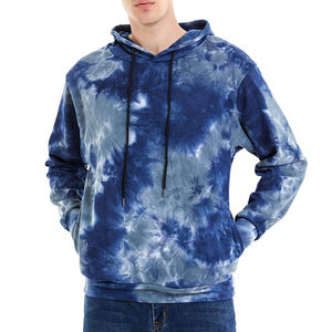 Newest Design Winter Men's <b>Tie</b> <b>Dye</b> <b>Hoodie</b> Hooded Pullover Soft 100% Cotton Fabric Anti Wrinkle Sustainable Casual Wear OEM - Product Image 2