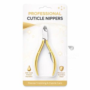 Coupe-cuticules OEM en acier inoxydable plaqué or, coupe-ongles de précision, outil de manucure et pédicure antidérapant, durable - Product Image 6