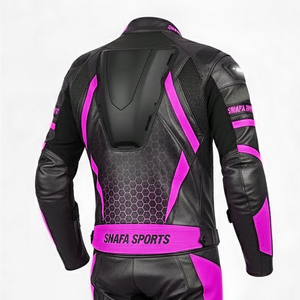 ชุดแข่งรถหนังแท้ราคาถูก ออกแบบเองได้ ชุดมอเตอร์ไซค์หนังแท้คุณภาพสูงสำหรับผู้ชาย - Product Image 4