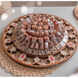 Bone Inlay Work Handmade <b>Wooden</b> Large Chocolate Bowl Standard Top Quality <b>Decorating</b> Unique Fancy Chocolate Bowl <b>Cheap</b> Price - Product Image 1