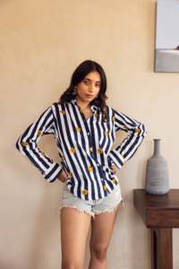 Luxueux coton Floral bande impression robe d'été pour les femmes écologique main bloc imprimé Vintage Style bohème chemise - Product Image 2