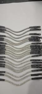 Bandas de cabeza de caballo de cuero elegantes hechas a mano, acolchadas suaves y duraderas para entrenamiento de equitación y espectáculos, tachuelas ecuestres - Product Image 3