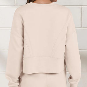 Survêtement pour femmes, vêtement unique, vêtement extérieur droit, manches longues, haut pour femmes, qualité supérieure, 100% coton, respirant, tendance personnalisée - Product Image 3