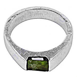 Anillo de Plata Moderno para Hombre con Incrustaciones de Piedras Preciosas Verdes, Chapado en Oro, Estilo Religioso, Joyería de Cobre y Latón, a la Moda para Niños - Product Image 3