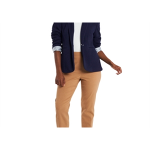Blazer Riley Rae Harlow XL Preppy Blu Navy con Fodera a Righe, Doppio Petto, Chiusura a Bottone Singolo, Tessuto Lavorato a Maglia, Abbigliamento Lungo - Product Image 3