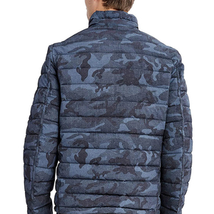 Fournisseur OEM d'usine, logo personnalisé, vente en gros, streetwear tendance, décontracté, léger, doudoune en toile pour homme à col montant, à vendre - Product Image 4