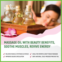 Huile de pignon de pin mongol biologique - Huile minérale pour soins de la peau végétalienne, sans parfum, sans sulfate, pour tous types de peau, marque Hushkhan, soin de massage