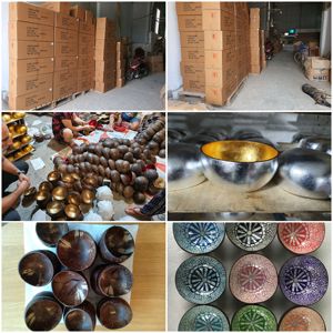 ชามมะพร้าวธรรมชาติแบบดั้งเดิมชุดเครื่องใช้บนโต๊ะอาหารงานหัตถกรรมสำหรับตกแต่งบ้าน - Product Image 2