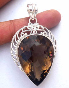 Pendentif en pierre brute pointue en cristal de style vintage élégant pendentif en fil d'argent 925 cadeau pour petit ami pour la Saint-Valentin - Product Image 5