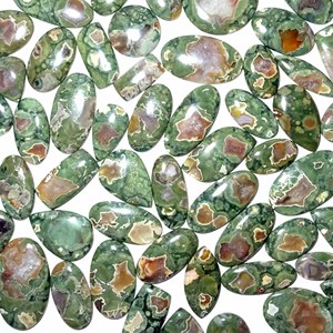 Jaspe de riolita natural, piedra preciosa de cabujón pulida lisa, jaspe de riolita Welo, piedra suelta para hacer joyas - Product Image 4