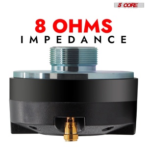 Haut-parleur de compression 5 cœurs 2 pièces 1 pouce pour sonorisation professionnelle 500W, bobine vocale 1,34 pouces, aimant 13 OZ, 8 Ohms, diaphragme en titane - Product Image 3
