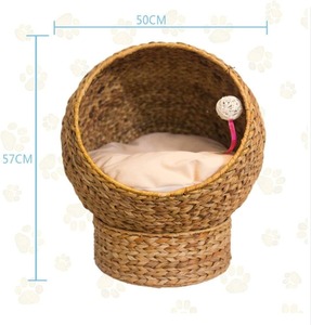 Prizes Kennels Bamboo Woven Tree Hole Shape String Closure Summer <b>Cat</b> Bed <b>Cat</b> <b>Climbing</b> Frame Pet Nest Four Seasons Universal - Product Image 2