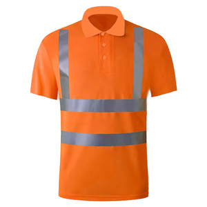 High Visibility Reflective <b>Flame</b> Retardant Safety Work <b>Shirt</b> Durable Construction Uniform Industrial Polo Style Clothing Unisex - Product Image 5