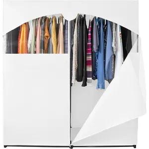 Venta al por mayor estante de almacenamiento de tela plegable armario portátil para colgar ropa