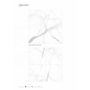 Vistaar High Gloss Kajaria White Sale 1200x1200mm Diseño Carrara 120x120cm Azulejos esmaltados y canicas Losa Pisos de porcelana Azulejos - Product Image 1