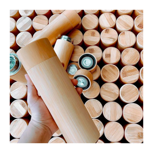 ขวดเก็บความร้อนจากไม้ไผ่พร้อมฉนวนสุญญากาศผนังสองชั้นเพื่อเก็บรักษาอุณหภูมิได้สูงสุด - Product Image 1