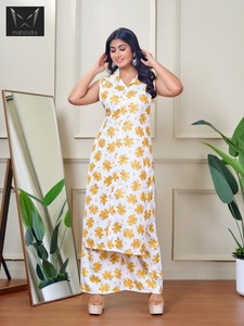 Kurti sin Mangas con Estampado Moderno, Prenda Multiusos Cómoda para Mujer, para Uso Diario en Casa y Uso Regular - Product Image 5