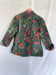 Indian Hand Made Vintage <b>Quilted</b> Jacket , Coats ,New Style,Boho,Cotton <b>Velvet</b> Jacket Short Jacket Crop Top - Product Image 5