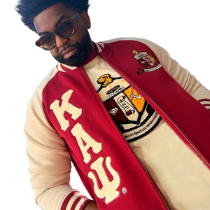 Chaqueta Universitaria de Forro Polar Kappa Alpha Psi Krimson, Letra Griega Clásica, Ropa Exterior Informal para Fraternidad - Product Image 5