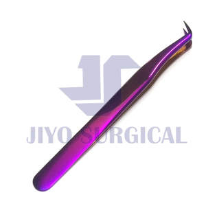 Pinzas japonesas de acero inoxidable de 12cm para extensiones de pestañas, punta de fibra, potencia Manual - Product Image 2