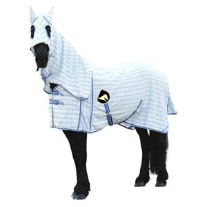 Cotton Hooded Combo Horse <b>Rug</b> with <b>XL</b> Shoulder Gussets Breathable Summer Stable Sheet - Product Image 3