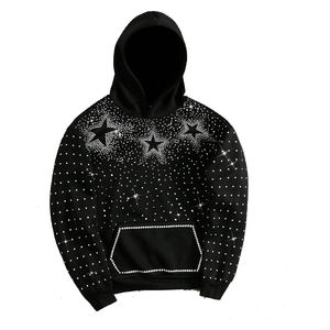 Sweat à capuche unisexe de haute qualité, avec strass, couture personnalisée, doublure, capuche, hiver, grande taille, hommes, sweat à capuche lourd vierge - Product Image 5