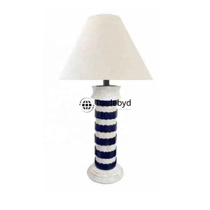 Lampe de table artisanale en os incrusté avec douille E26, alimentation CA, éclairage décoratif LED pour intérieurs - Tradebyd - Product Image 4