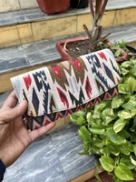 Tas Tote wanita Bohemian Aztec, tas jinjing cantik kapasitas besar merek mewah dengan dompet desainer Retro, tas bahu ritsleting