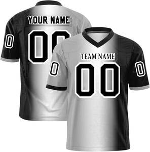 Ropa deportiva Camisetas de fútbol americano OEM Ropa de equipo de escuela secundaria Entrenamiento Secado rápido Malla de poliéster transpirable Sublimación Logo Nombre - Product Image 1