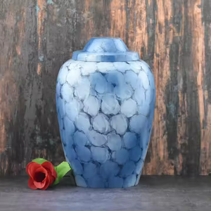 โกศใส่เถ้ากระดูกโลหะสำเร็จรูปทำจากหินอ่อนมีเอกลักษณ์เฉพาะโกศใส่เถ้ากระดูกทาสีแบบไม่เหมือนใคร - Product Image 1