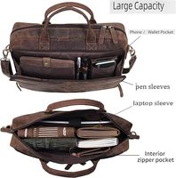 Sac à main en cuir véritable fait main, classique, luxueux, décontracté, souple, sac messager, porte-documents, pochette pour ordinateur portable, plusieurs compartiments, réglable