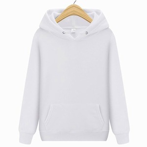 Sweat à capuche en polaire épaisse directe d'usine pour hommes sweats à capuche avec logo personnalisé sweats chauds hiver Streetwear surdimensionné blanc - Product Image 4