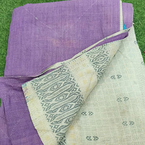 100% algodón bloque de mano lavado y lavado a máquina Reversible Vintage impreso bebé Kantha edredón - Product Image 1