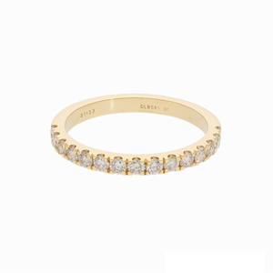 14K Gold 0.35CTW Natural Brilliant Round-Cut Filled Diamonds Women's Eternity Band Classic Prong Setting Rhodium Diamond <b>Ring</b> - Product Image 1