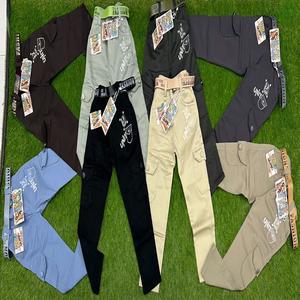 Pantalones cargo de tela Premium para niños Estilo cómodo y de moda con técnicas lavadas - Product Image 1