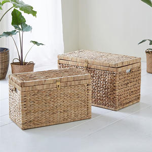 Troncs en jacinthe d'eau faits à la main, accessoires de rangement, grand conteneur de rangement et décoration - Product Image 1