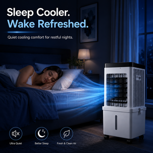 Modern 3-in-1 Electric Air Cooler Humidifier & Purifier Low Noise Portable AC Fan for Garage Use Made of <b>Plastic</b> - Product Image 4