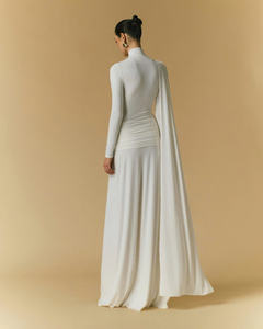 Dara ชุดเดรสผู้หญิงสวยสง่าสายไขว้กับสายคาดเอวมีบริการผลิตในเวียดนาม - Product Image 6