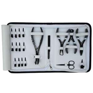 Hair Extension <b>Pliers</b> <b>Set</b> Microlink Bead Crimping <b>plier</b> 7In Tape-In Applicator Bead Remover Clips finger Bond Cutter Accessories - Product Image 1