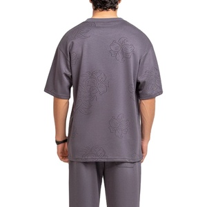 เสื้อยืดแฟชั่นคุณภาพสูง พิมพ์ลายโลโก้ตามสั่ง ผ้าฝ้าย 100% สวมใส่สบายๆ สำหรับกิจกรรมกลางแจ้ง ทรงหลวมไหล่ตก ระบายอากาศได้ดี - Product Image 3