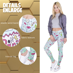 Legging serré de sport pour femmes de haute qualité Design personnalisé Leggings de yoga par sublimation avec taille élastique Offre Spéciale de gros - Product Image 3