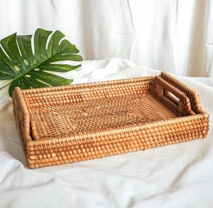 High Standard Hand Woven Rattan <b>Tray</b> for <b>Large</b> Quantities Export - Product Image 3
