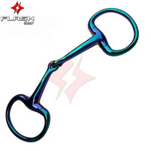 Anillo suelto Mikmar de alta calidad Eggbutt Snaffle Bit Breeches Premium Acero inoxidable Cuero Western Dutch Gag Alemán Plata - Product Image 4