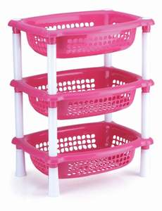 Panier de rangement en plastique Champion Premium, forme ovale, support de haute qualité, design portable, multi-usages pour la maison, la cuisine, le bureau, l'hôtel - Product Image 1