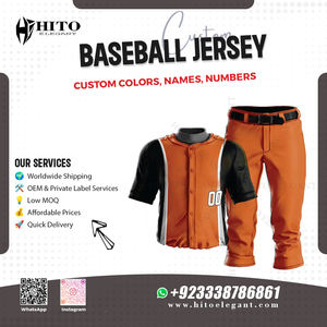 ชุดกีฬาเบสบอลสำหรับผู้ชายเครื่องแบบมีซับลิเมตแฟชั่นพร้อมโลโก้ตามสั่งยี่ห้อทีมสวมคอกลมแขนสั้น - Product Image 2