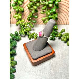 Navajo-<b>Crafted</b> Cultural Collectible Sterling Silver Ring with Pink Opal - Product Image 3