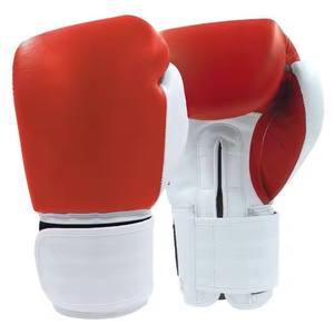 Gants de boxe de poinçonnage de couleurs uniques rouge et blanc avec travail personnalisé à la demande du client travail professionnel disponible pour les hommes - Product Image 1